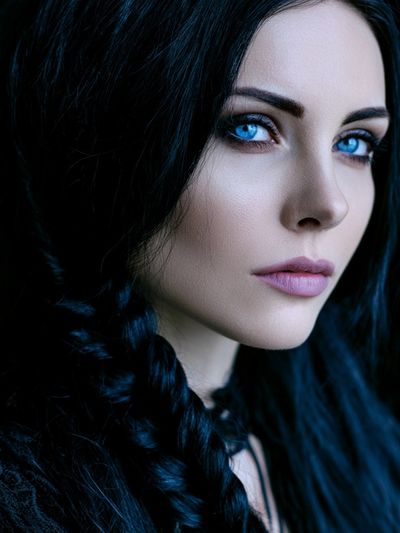 Blue-Eyed Portrait Photography Poster. poster