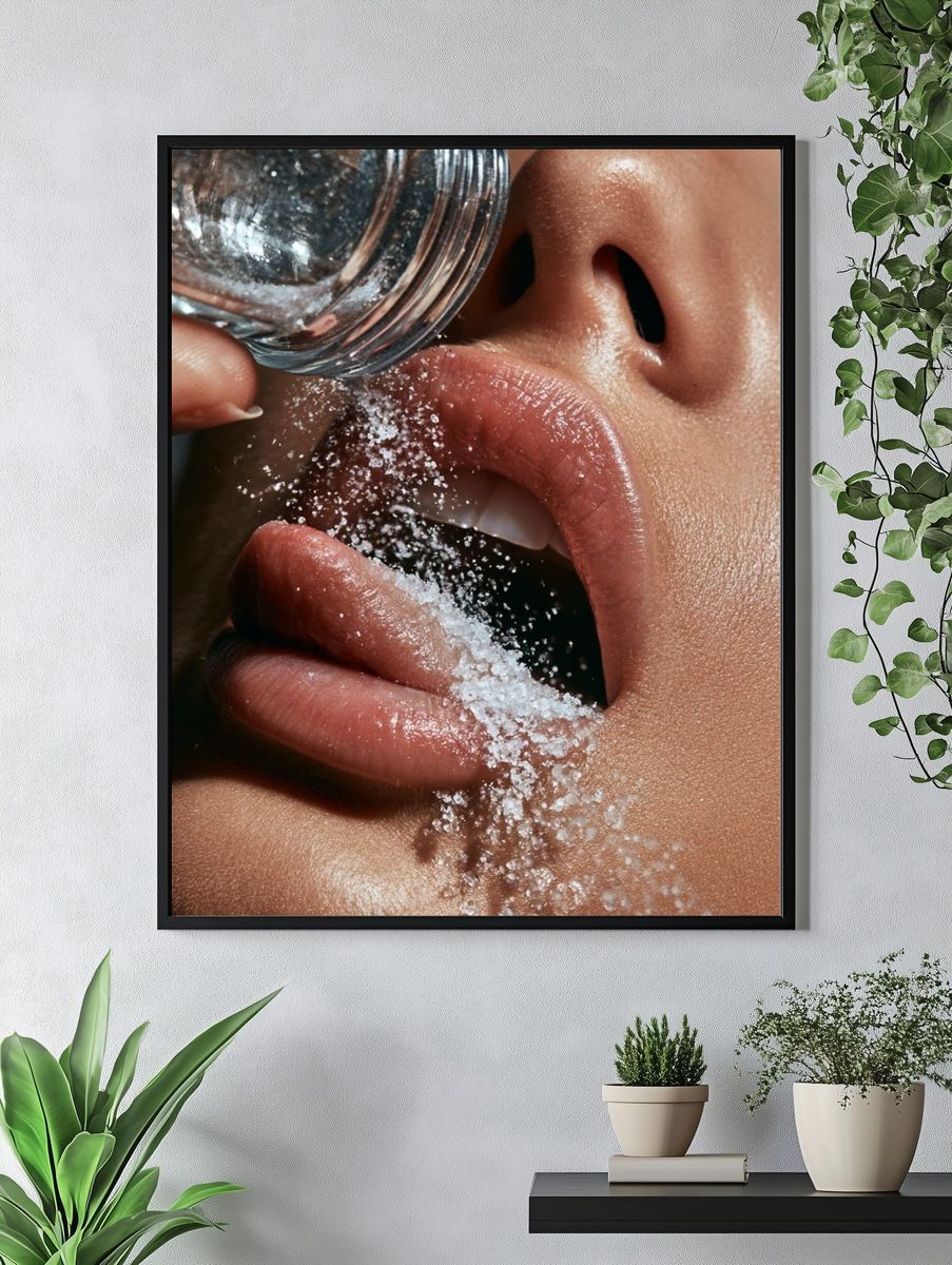 Salt Pour Portrait Photography Poster. — room view 4