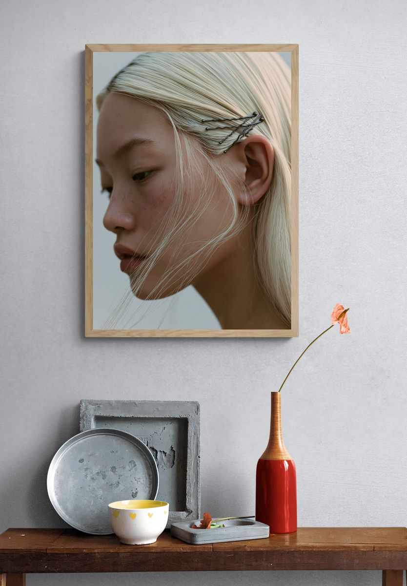 Platinum Profile Portrait Print. — room view 3