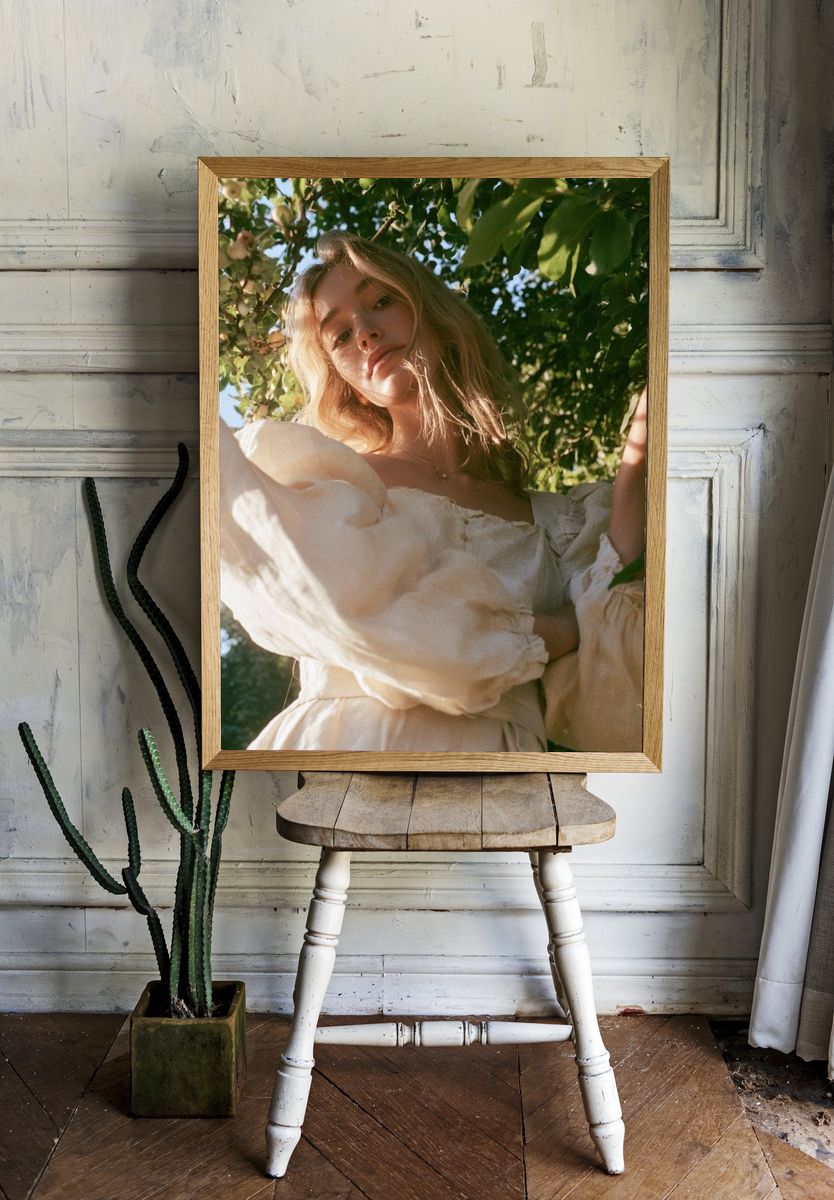 Sunlit Garden Portrait Photography Poster. — room view 1