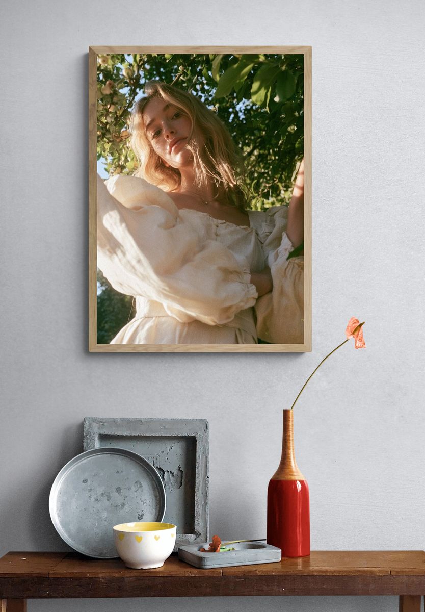 Sunlit Garden Portrait Photography Poster. — room view 3