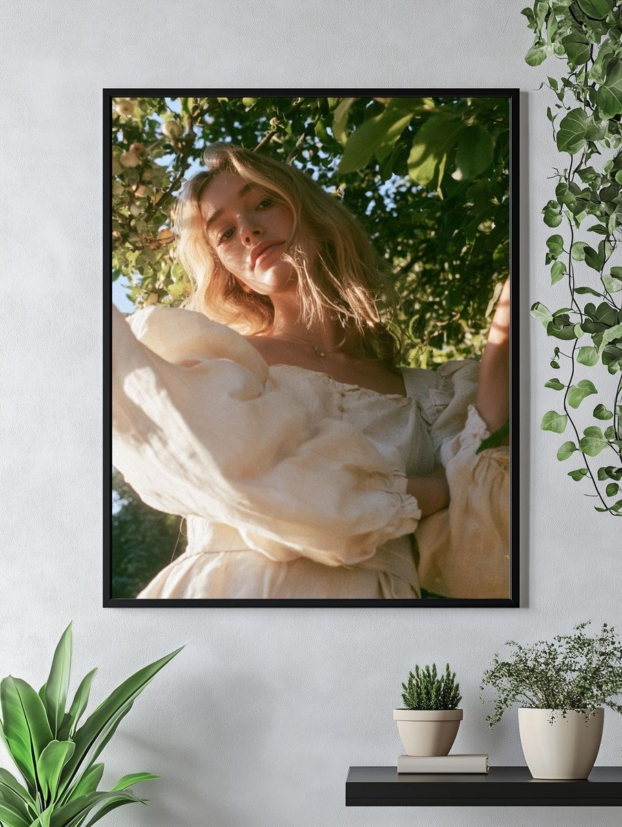 Sunlit Garden Portrait Photography Poster. — room view 4