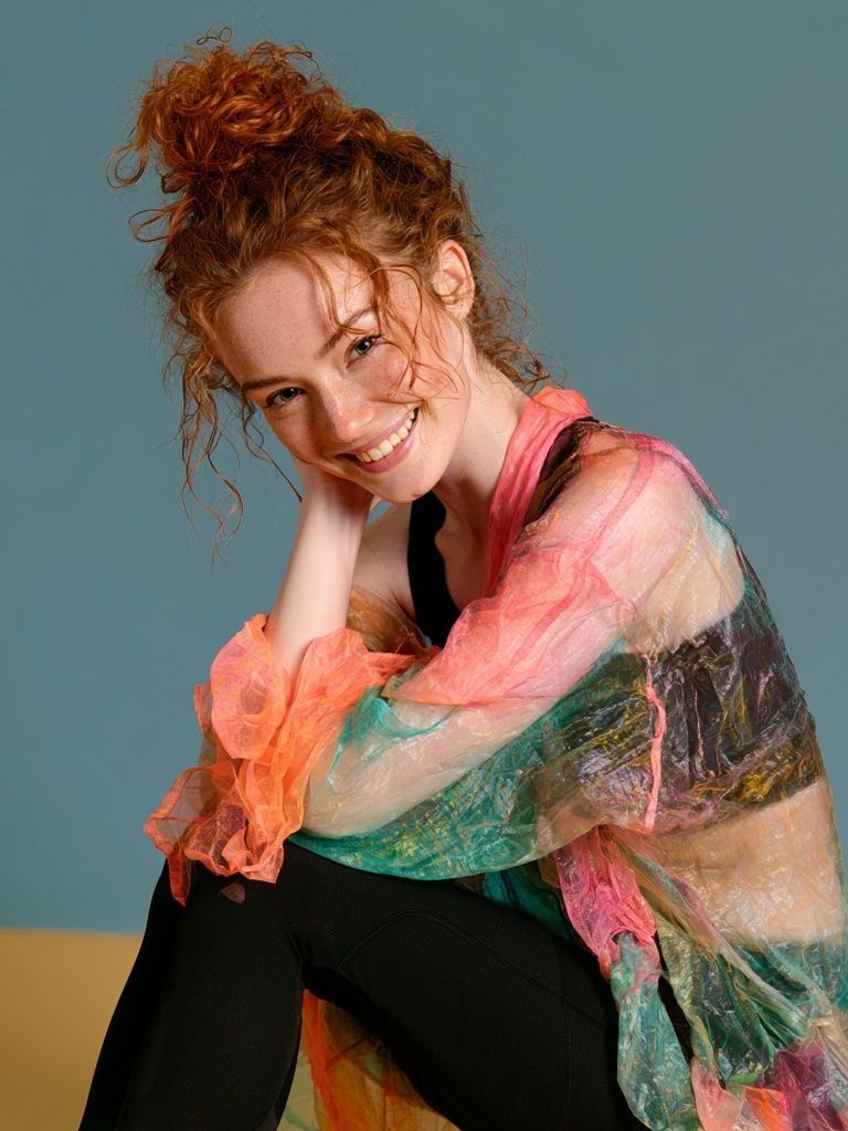 Smiling Red-Haired Portrait Photography Poster. poster — photography art