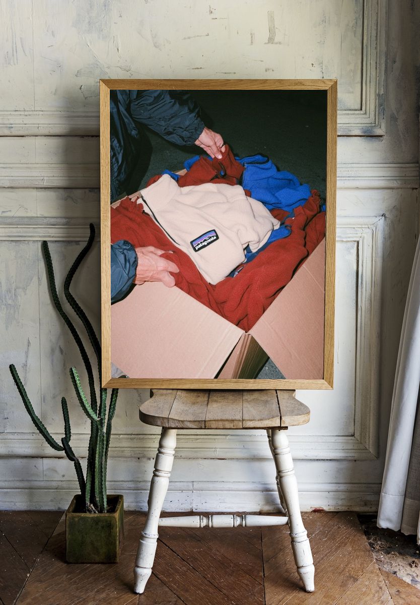 Patagonia Boxed Fleece Photography Poster. room preview