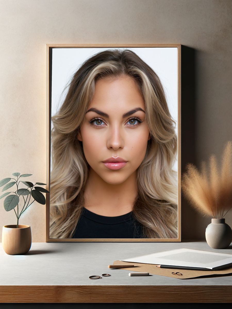 Blonde Portrait Photography Poster. — room view 2
