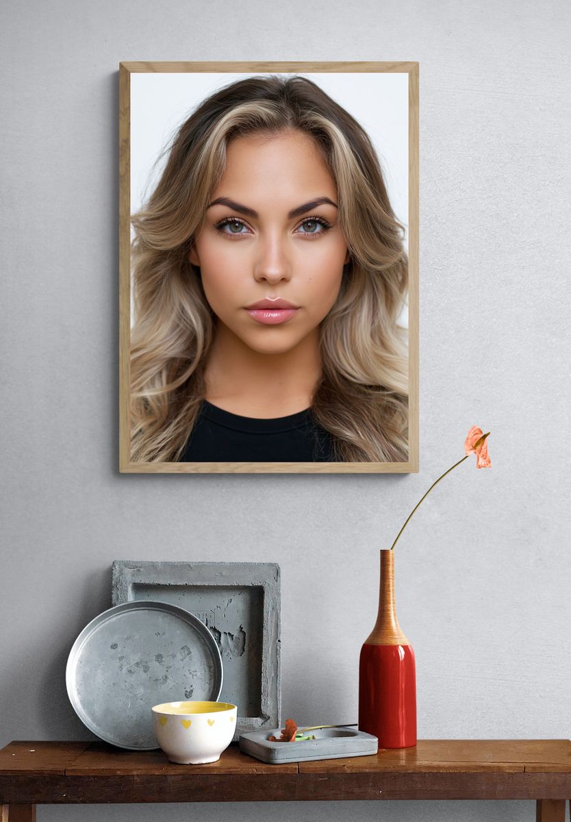 Blonde Portrait Photography Poster. — room view 3