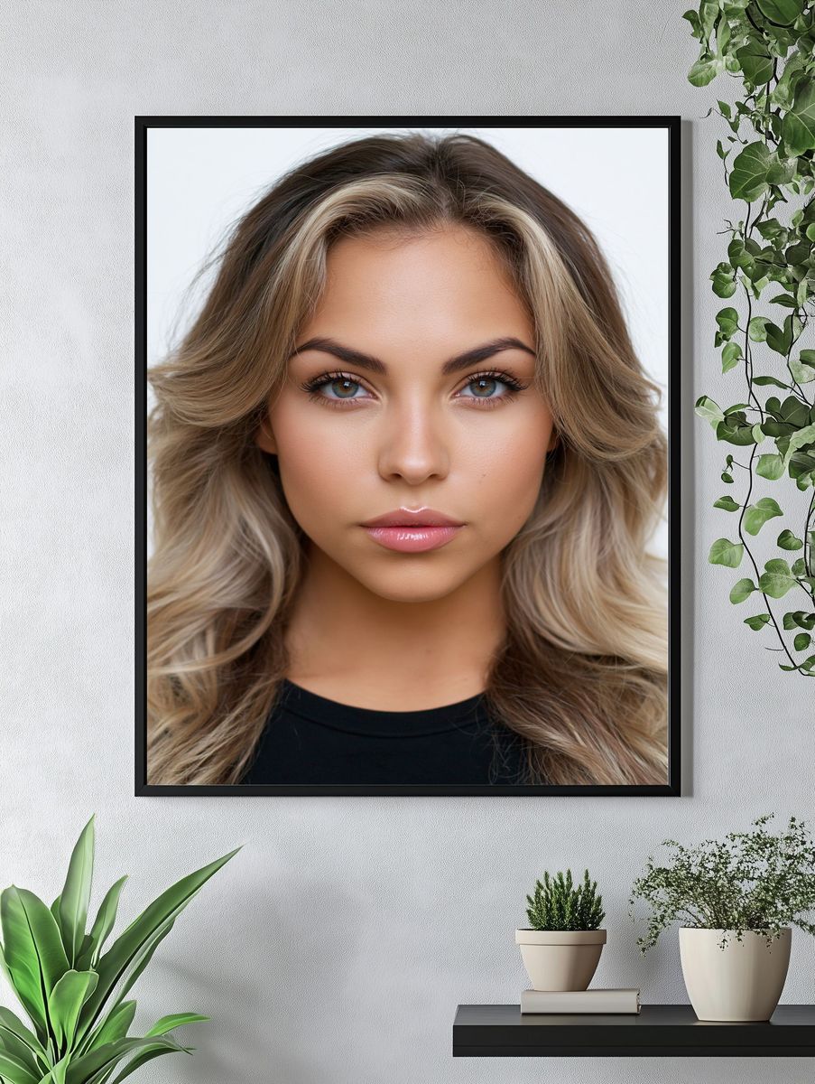 Blonde Portrait Photography Poster. — room view 4