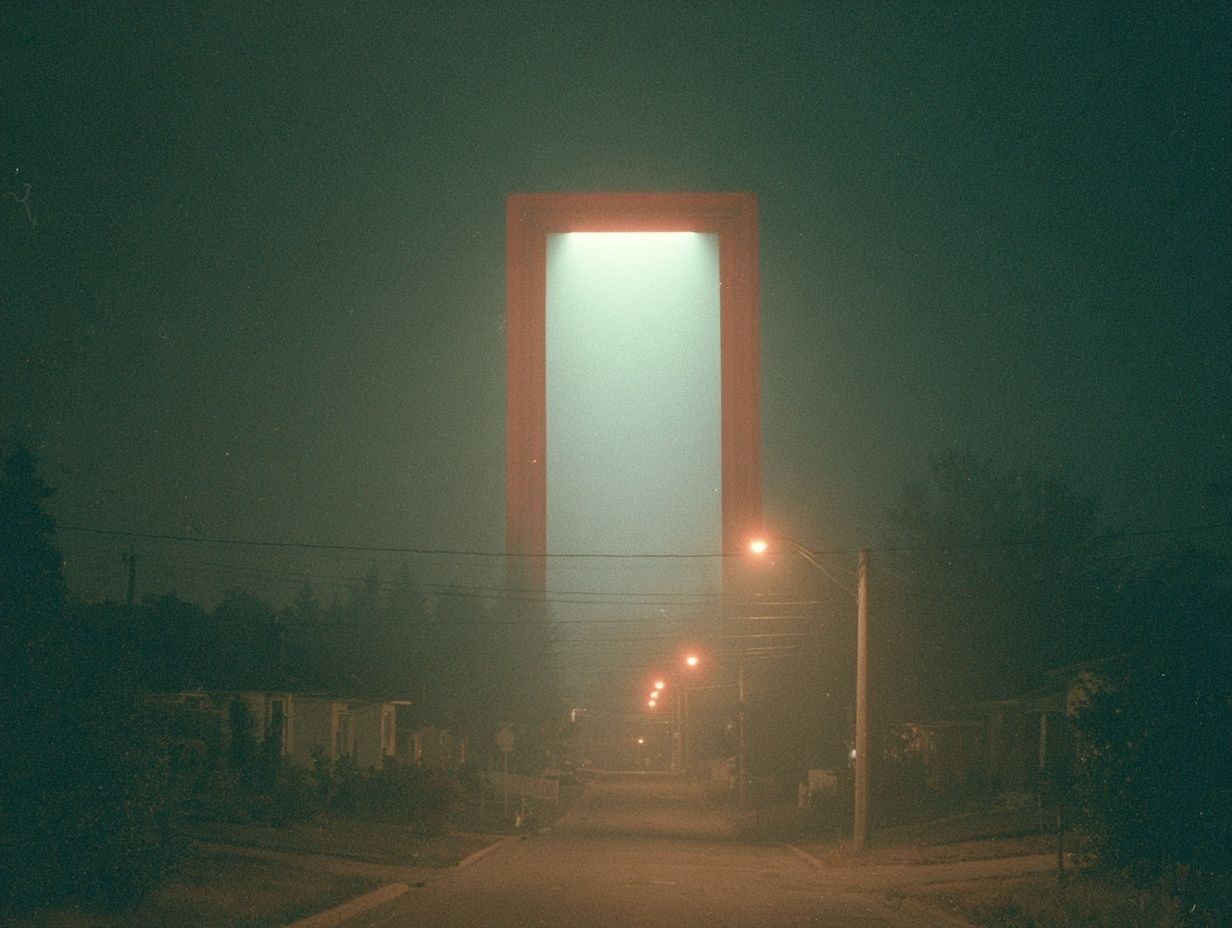 Misty Street Portal Photography Poster. poster — photography art
