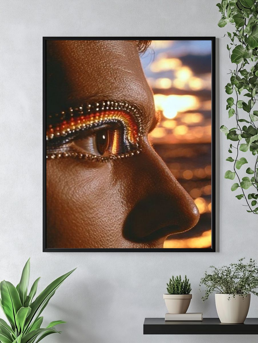 Beaded Profile Portrait Photography Poster. — room view 4