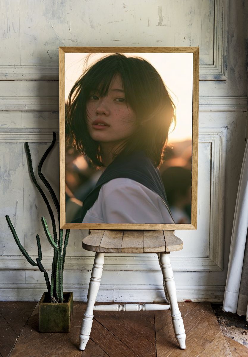 Sunlit Portrait Photography Poster. — room view 1