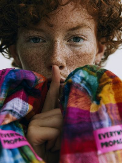 Freckled Portrait Photography Poster. poster