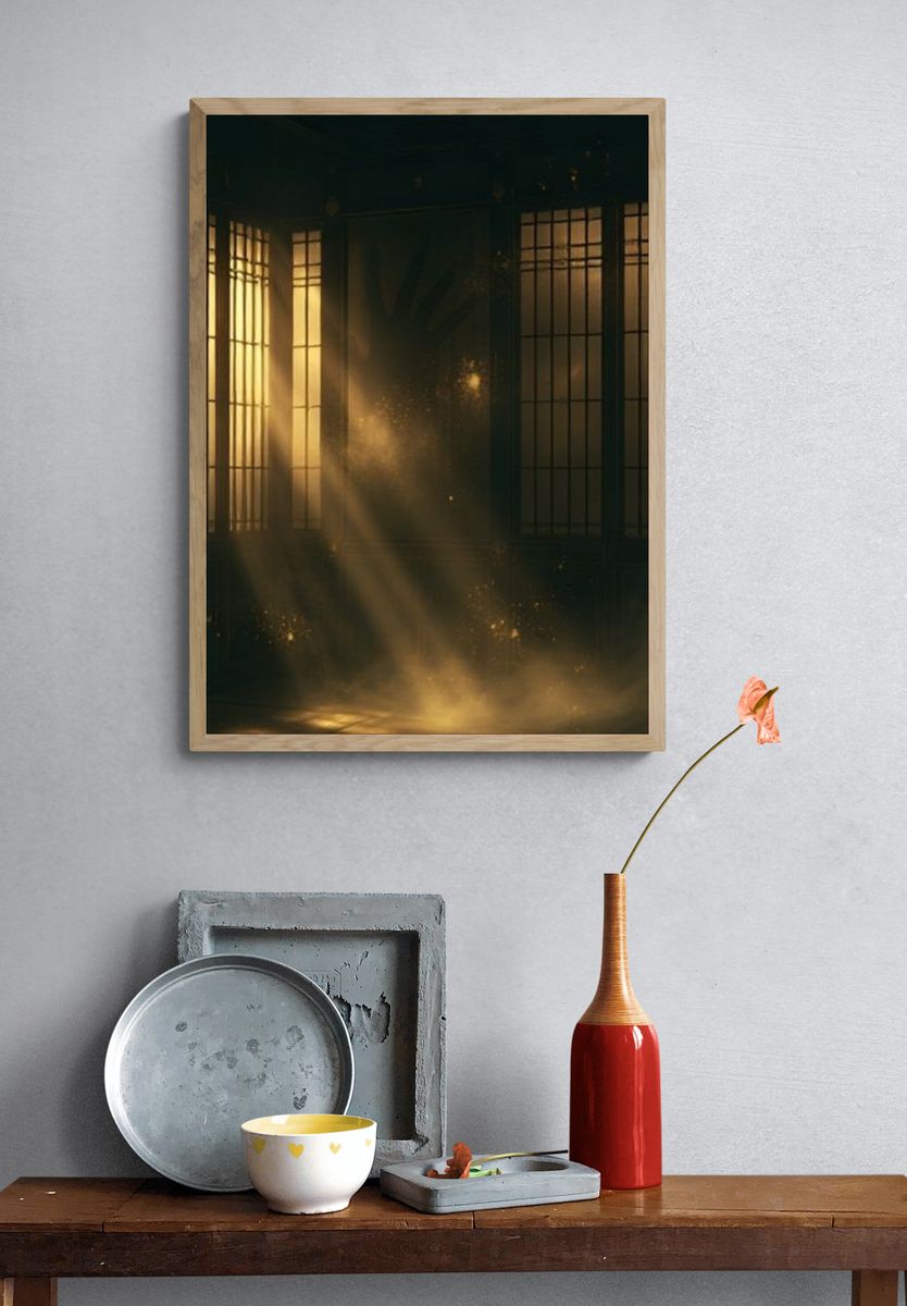 Golden Light Room Photography Poster. — room view 3
