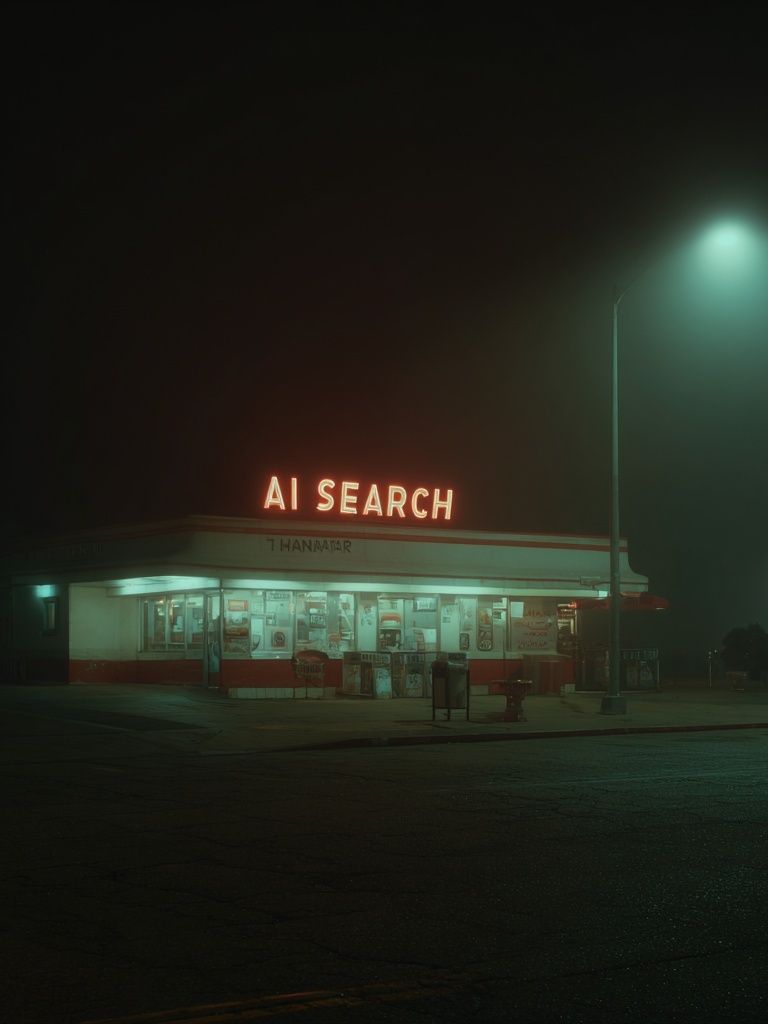 AI Search Neon Diner Poster. poster detail