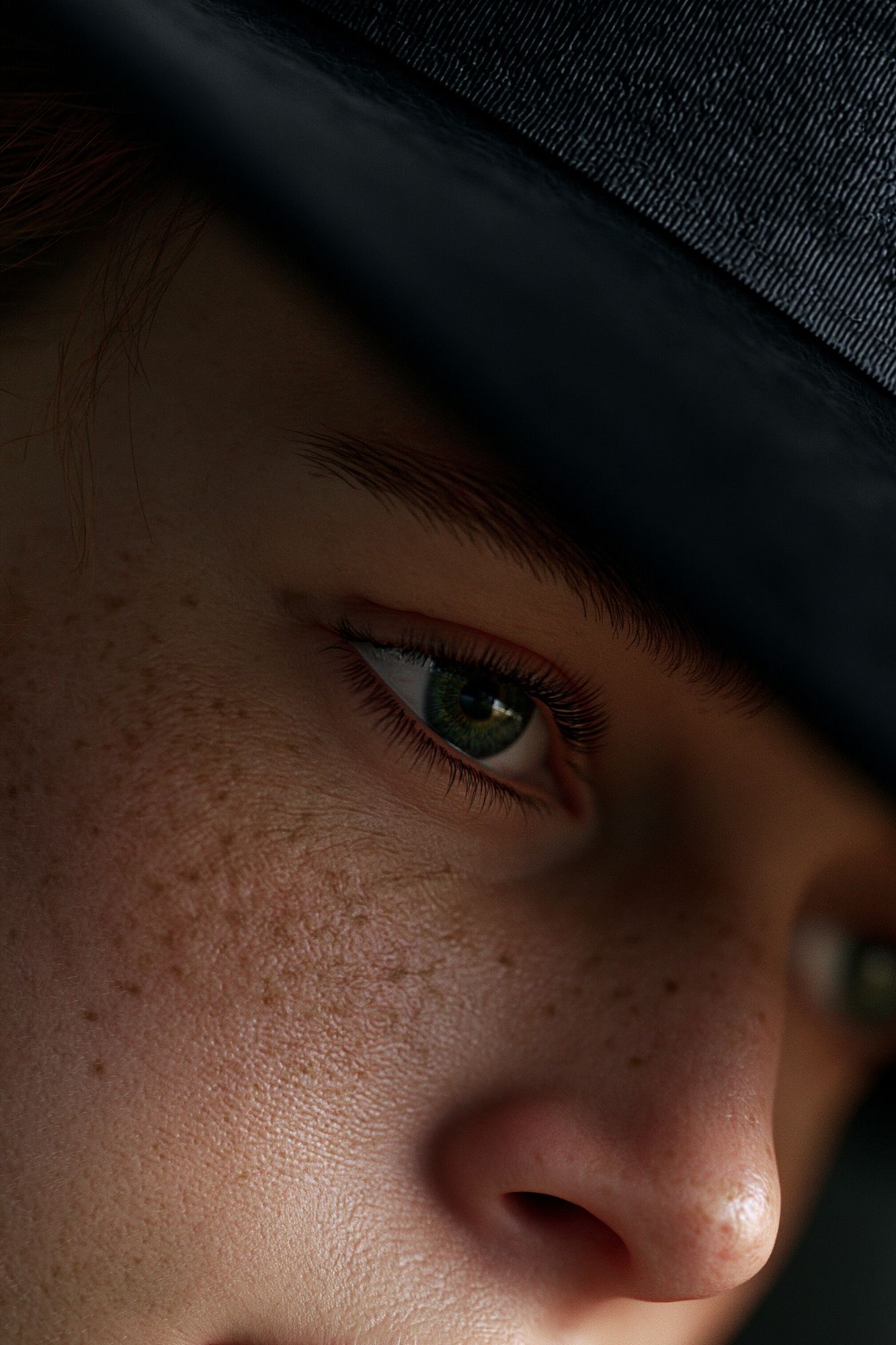 Moody Portrait Close-Up Poster. poster detail