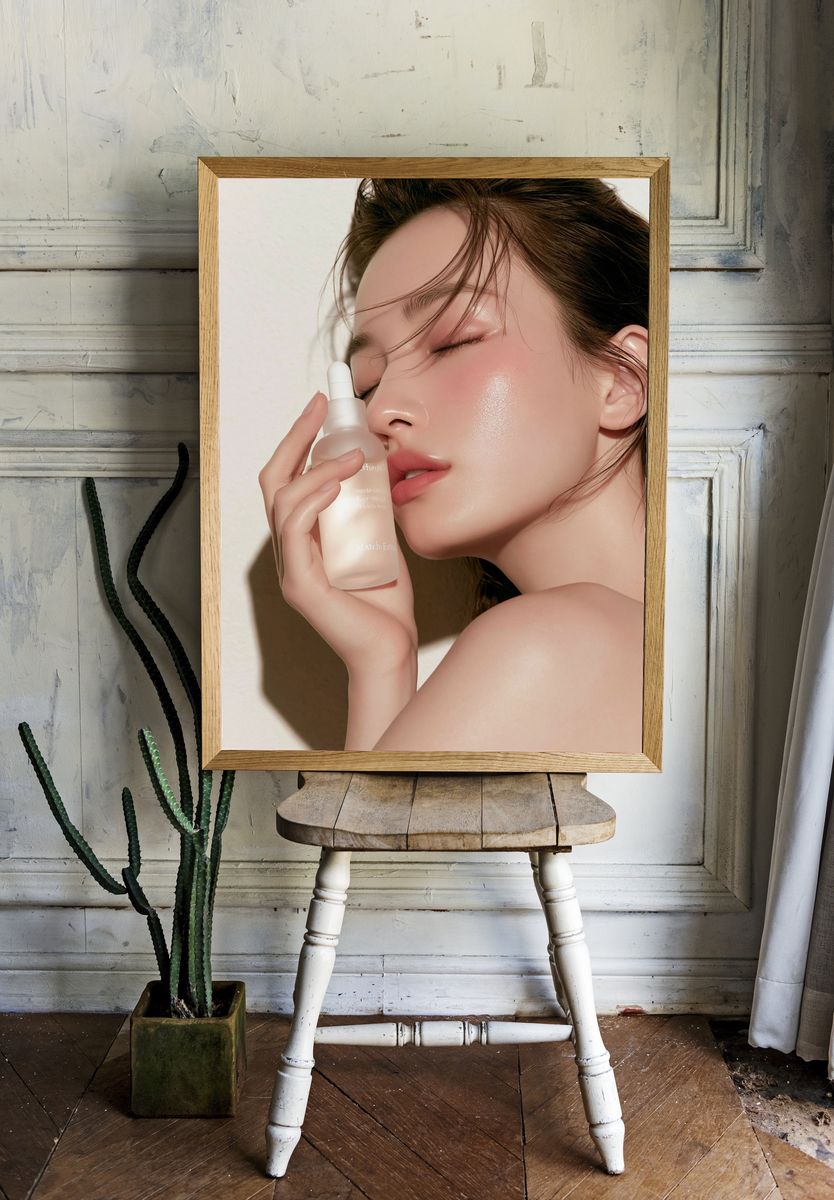 Luxury Skincare Portrait Poster. — room view 1