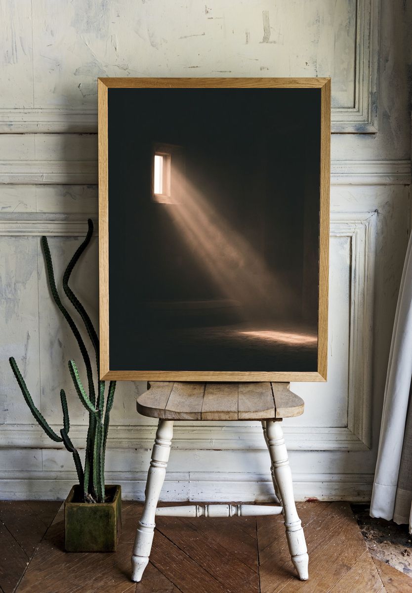 Light Beam Interior Photography Poster. — room view 1