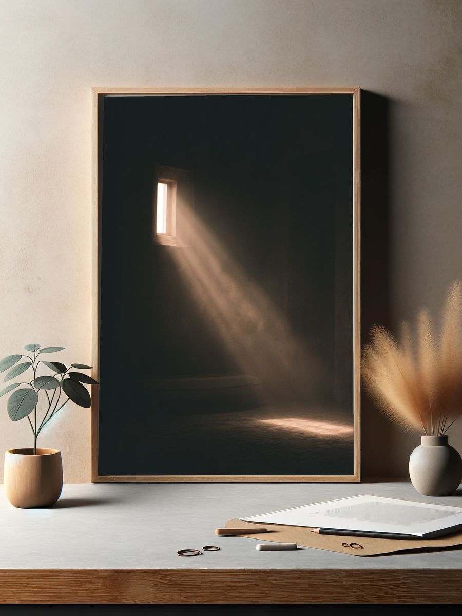 Light Beam Interior Photography Poster. — room view 2