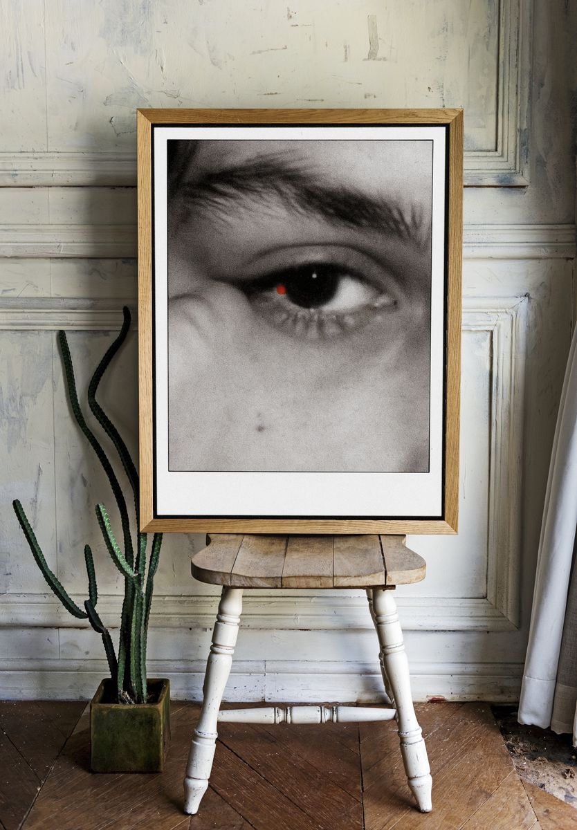 Red Eye Close-Up Photography Poster. room preview