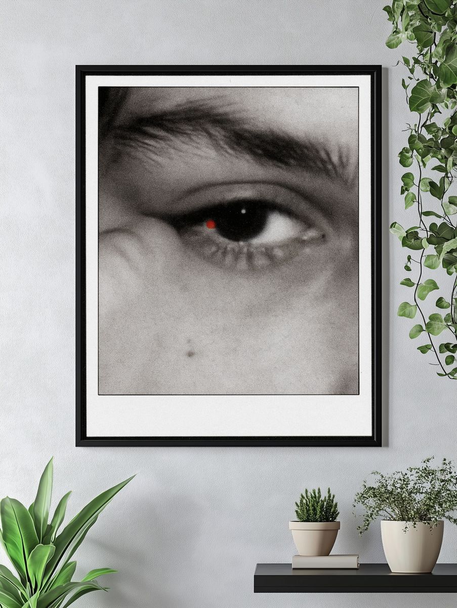 Red Eye Close-Up Photography Poster. — room view 4