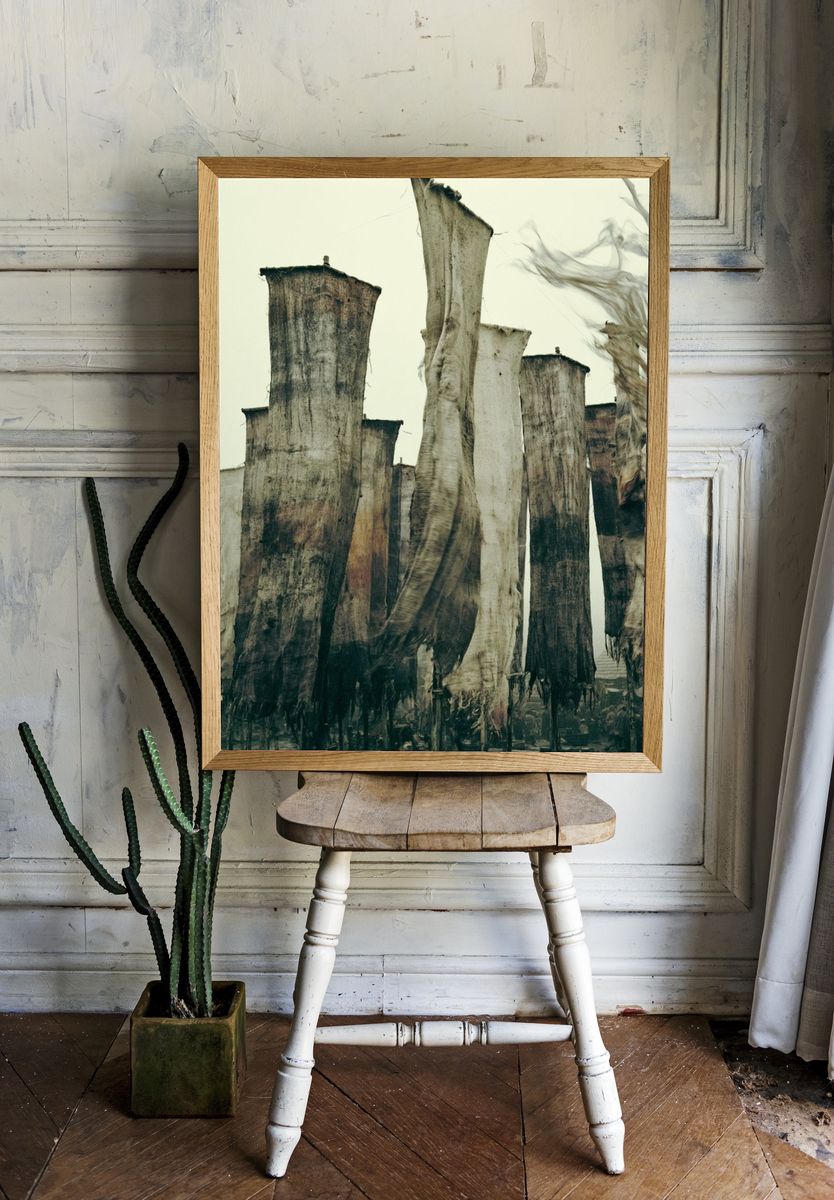 Foggy Textile Banners Photography Poster. room preview