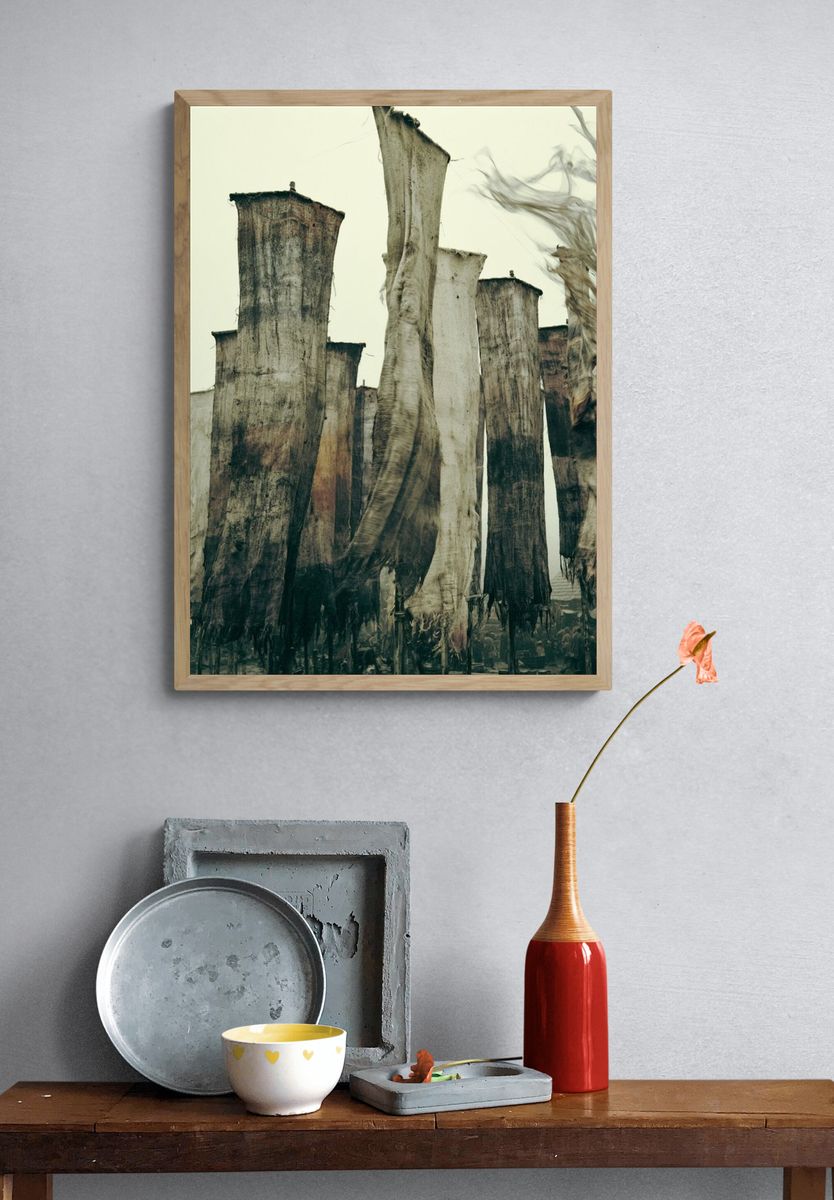 Foggy Textile Banners Photography Poster. — room view 3