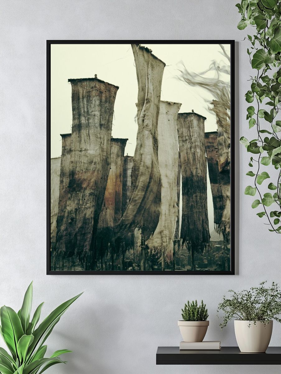 Foggy Textile Banners Photography Poster. — room view 4