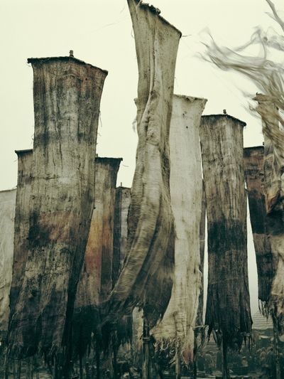 Foggy Textile Banners Photography Poster.