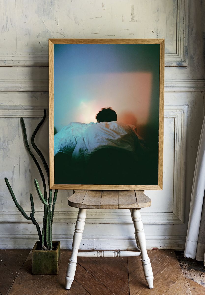 Quiet Bedroom Scene Photography Poster. room preview