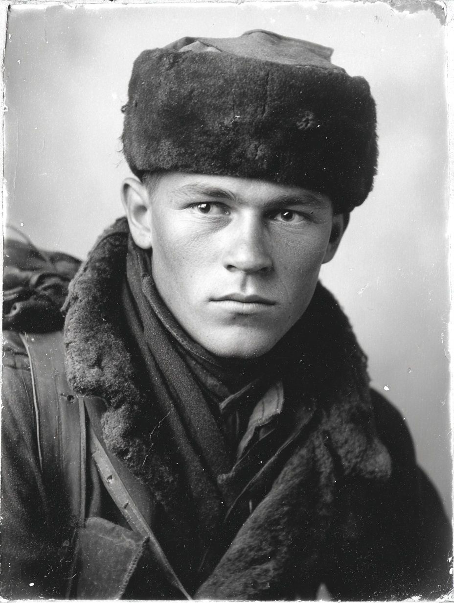 Black and White Soldier Portrait Poster. poster — photography art