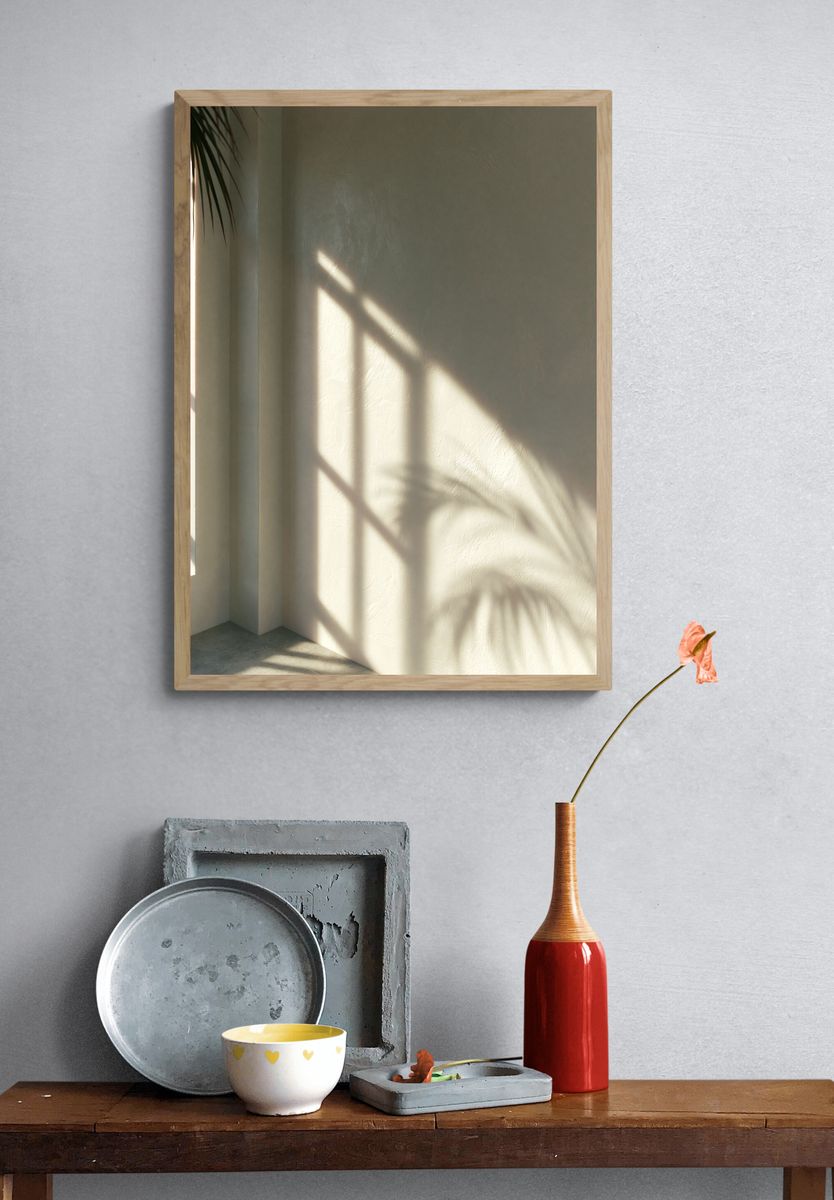 Sunlit Interior Shadows Photography Poster. — room view 3