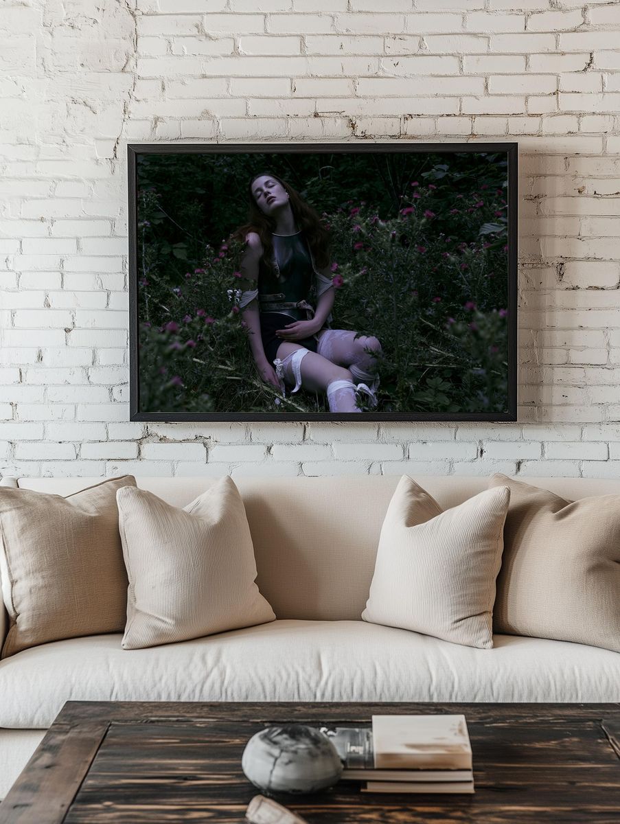 Dreamy Forest Portrait Poster. room preview