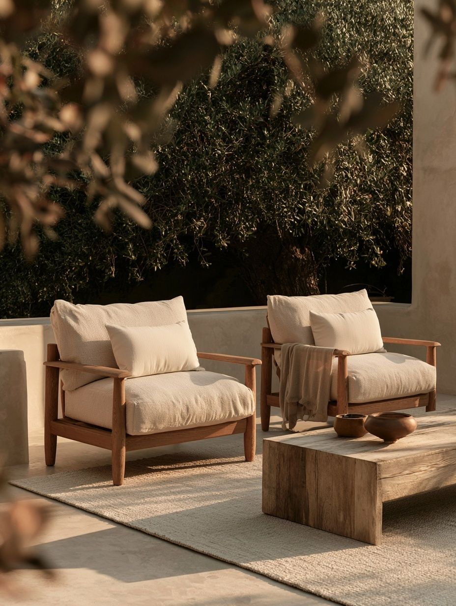 Sunlit Patio Lounge Photography Poster. poster — photography art