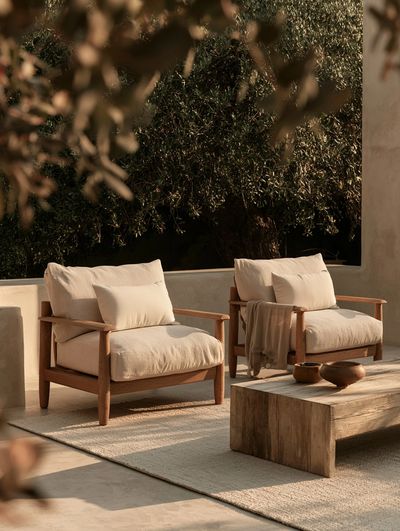 Sunlit Patio Lounge Photography Poster.