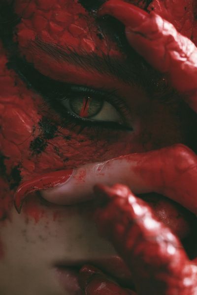 Crimson Eye Close-Up Print.