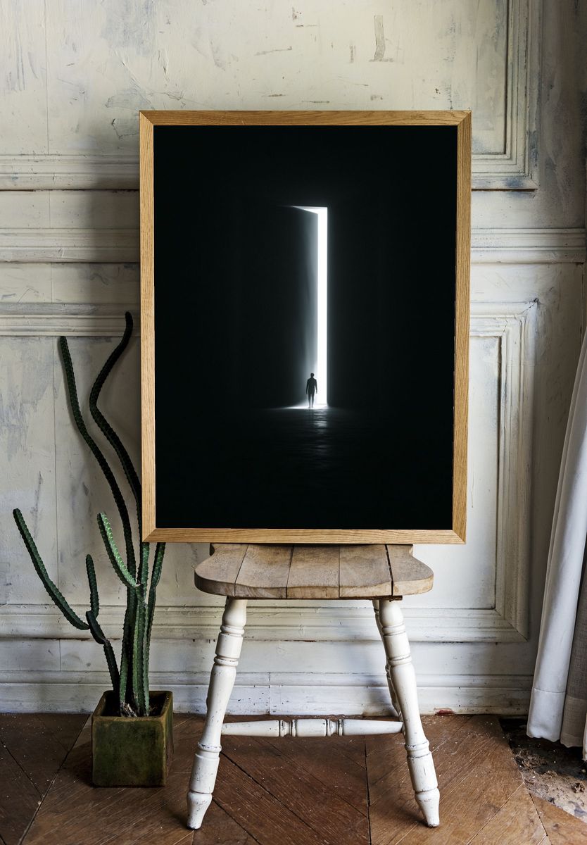 Doorway Silhouette Photography Poster. room preview