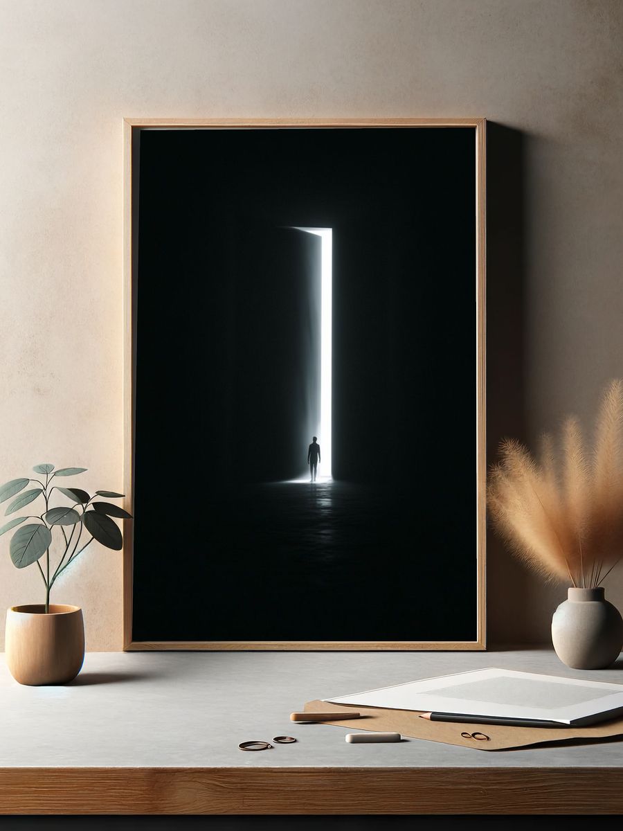 Doorway Silhouette Photography Poster. — room view 2