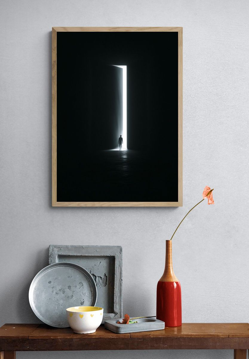 Doorway Silhouette Photography Poster. — room view 3