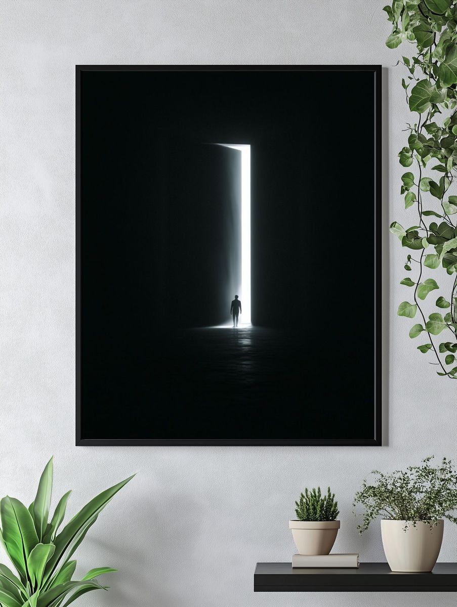 Doorway Silhouette Photography Poster. — room view 4
