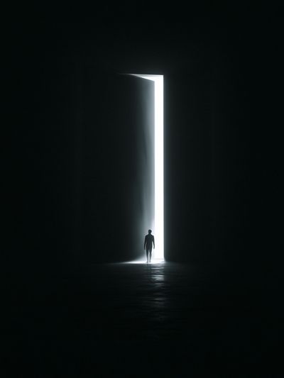 Doorway Silhouette Photography Poster.