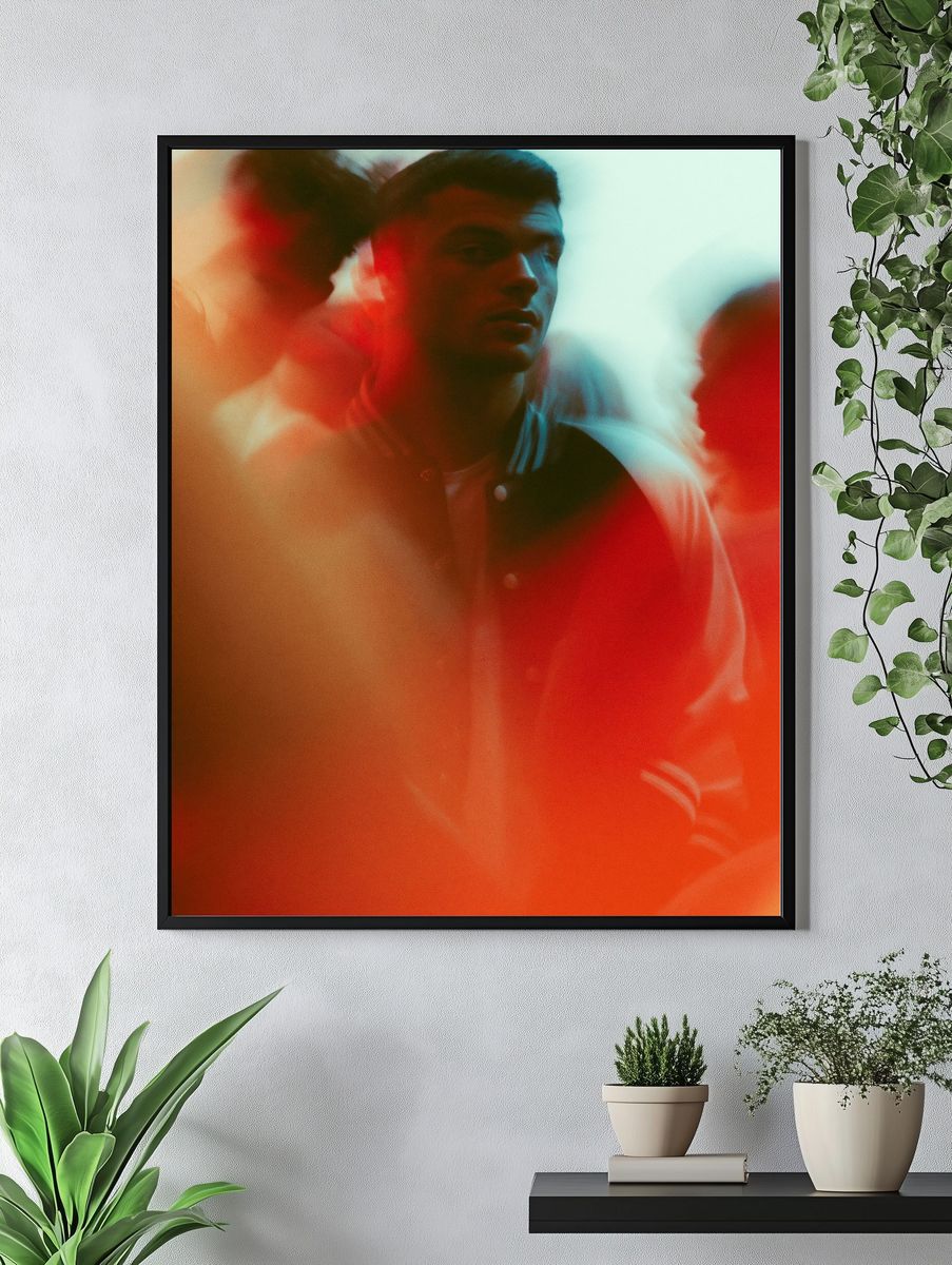 Dreamy Neon Portrait Print. — room view 4