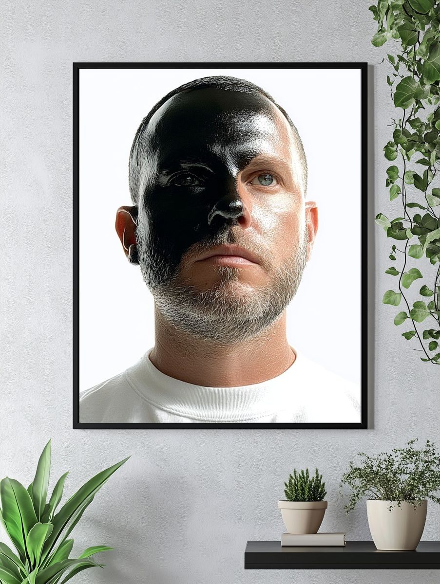 Split Face Portrait Photography Poster. — room view 4