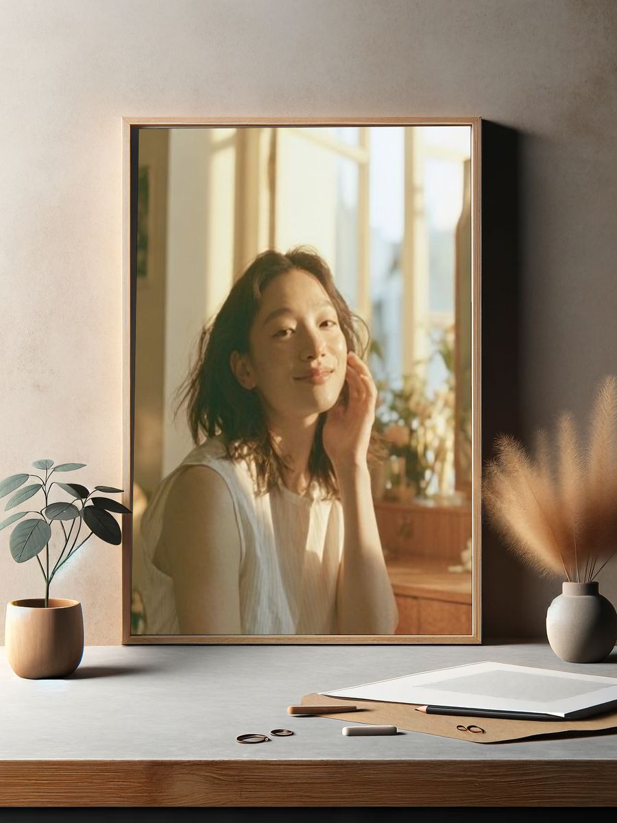Sunlit Woman Portrait Photography Poster. — room view 2