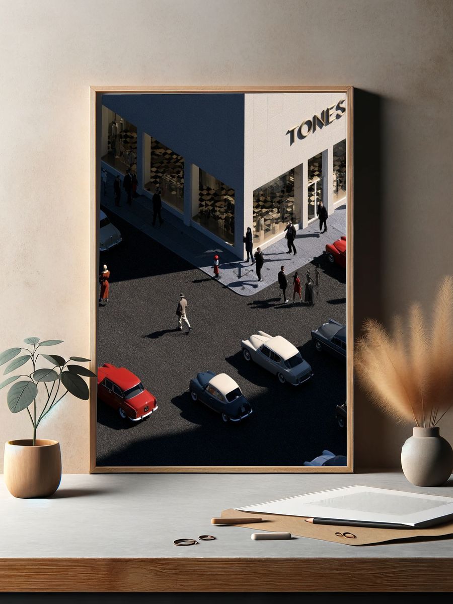 Luxury City Street Scene Poster. — room view 2
