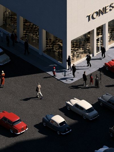 Luxury City Street Scene Poster.