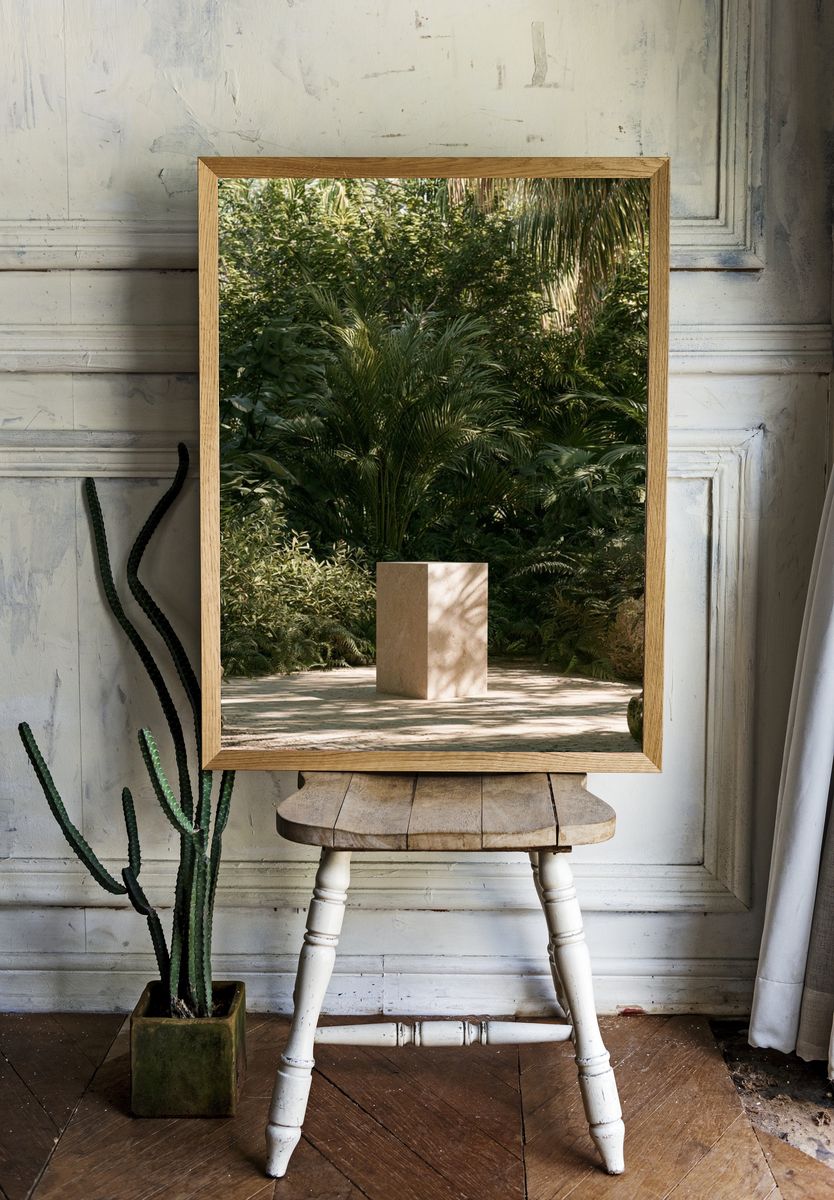 Tropical Garden Pedestal Photography Poster. room preview
