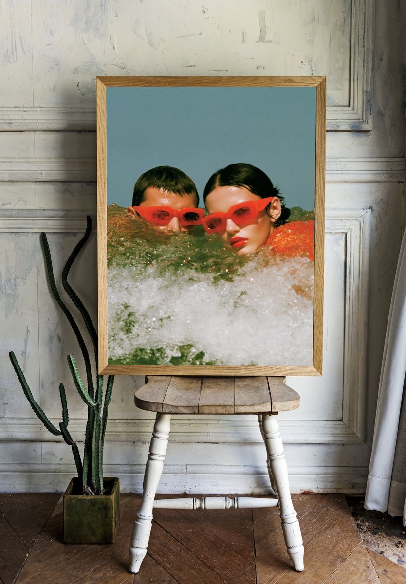 Retro Swim Portrait Poster. room preview