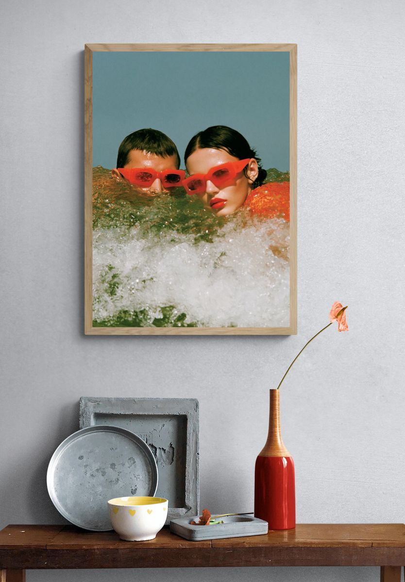 Retro Swim Portrait Poster. — room view 3