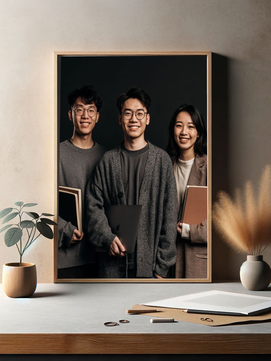 Smiling Students Portrait Photography Poster. — room view 2