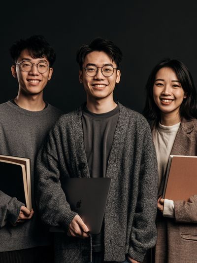 Smiling Students Portrait Photography Poster.