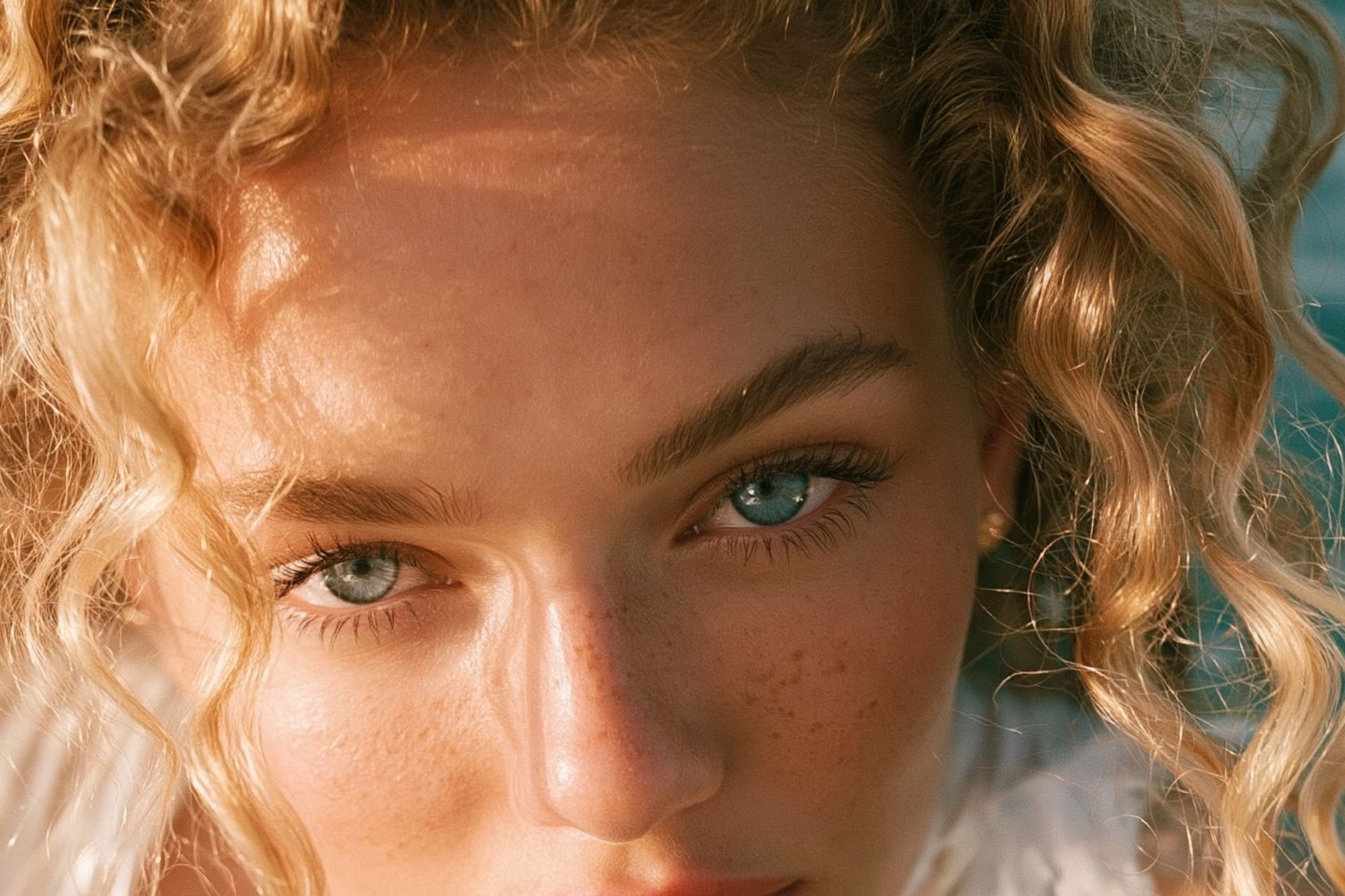 Sunlit Portrait Close-Up Poster. poster detail